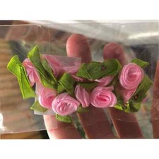 Small Mini Satin Ribbon Rose