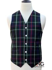 Men's Wedding Mackenzie Tartan Vest 5 Button Scottish Kilt Waistcoat