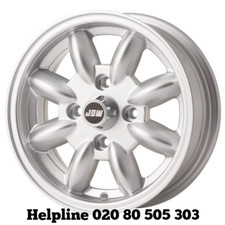 Micra 13x5.5 Silver Hi-lite Alloy Wheels x 4 / Minilight Design (New)