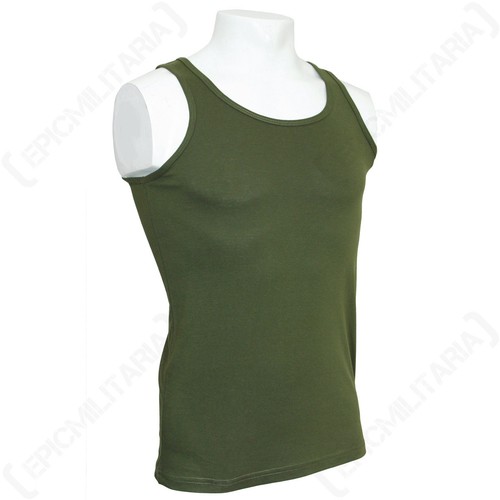 Olive green army tank top - green,