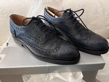 Pre loved  Zara ladies Brogue Navy blue lace ups.  Size 4 worn twice £12