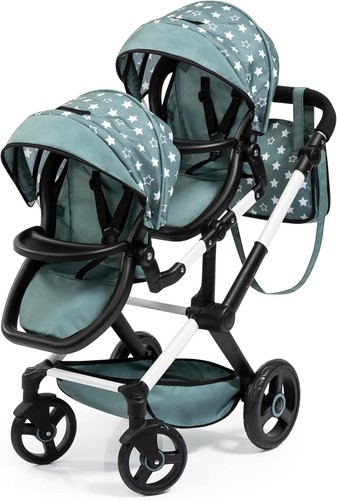 Twin doll pram tandem - doll, stroller