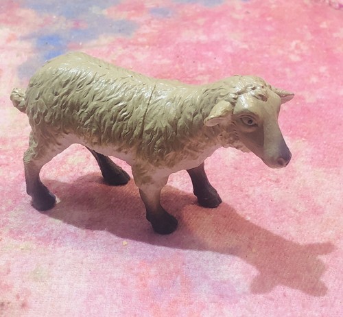 Vintage sheep plastic - plastic, figure