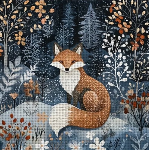 Fox the forest printed - fox, in