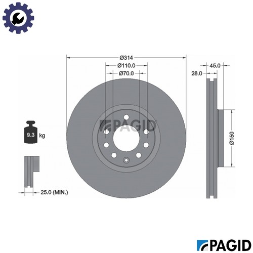 Brake disc 54188nc for - 2x,