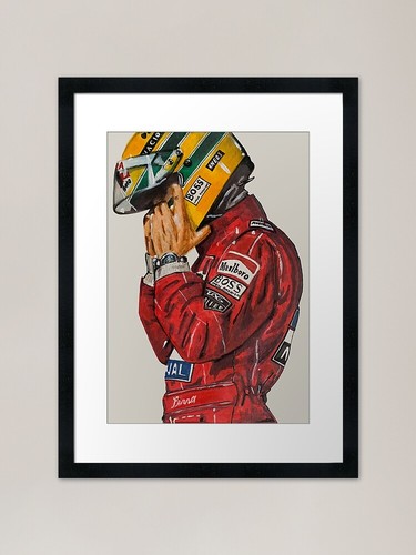 Ayrton senna framed art print - ayrton,