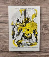 Vintage 1950s Odysseus Sea Sirens Mermaids Book Art Print Picture Lithograph