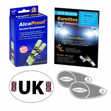 Eurolites Headlamp Beam Adaptors Head Light Convertors 2 French Breathalysers