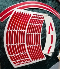 Motorbike Red Rim Tape Wheel Sticker Trim Motorcycle Decal