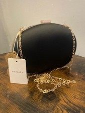 black hard box clutch satin