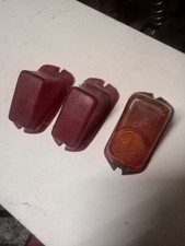 used 3  Genuine Austin Morris Lucas Tail Light Lamp lenses Red plastic 