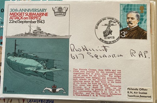 Ww2 hunnisett 617 sqn signed - r,