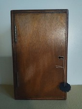 Vintage wooden utility key cabinet or document storage box