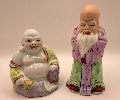 Two chinese ceramic figurines - ceramic,
