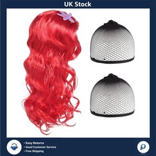 Vibrant red long curly - red,