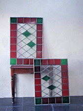 Vintage Stained Glass Windows A Beautiful Large Pair