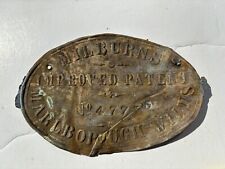 56343 Old Vintage Antique Sign Makers Plate Brass Tin Farm Machinery Marlborough