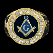 Mason Ring Gold W/Austrian