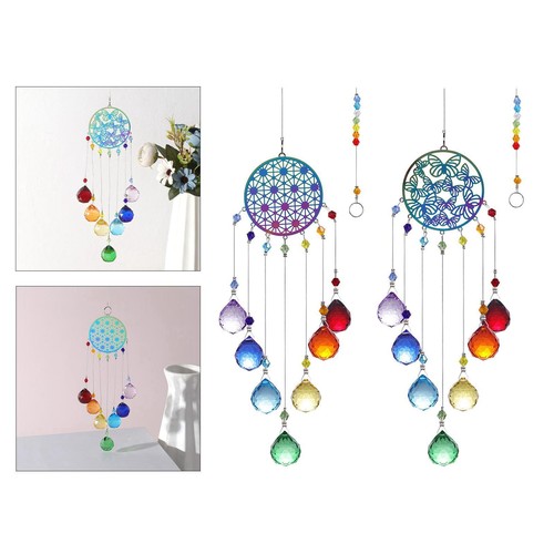 Hanging crystal wind chime - wind, sun