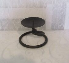 Black Metal Pillar Candle Holder With Spike