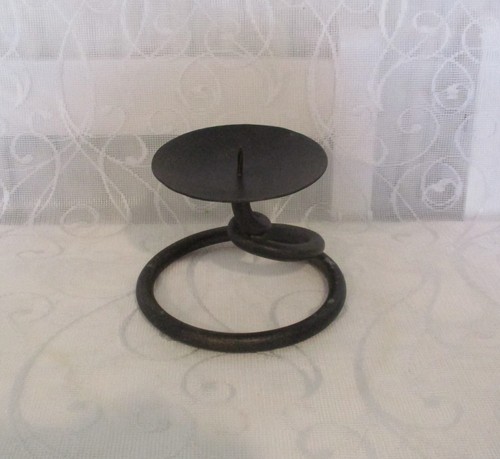Black metal pillar candle - metal,