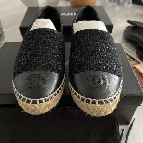 Authentic chanel black tweed