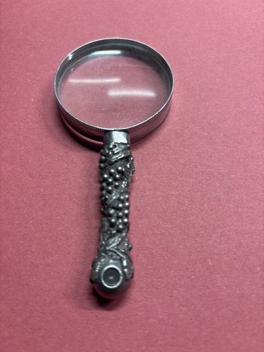 Vintage pewter magnifying - vintage,