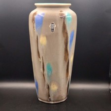 Vintage 1960s West Germany Jasba Keramik Pottery Vase 127-25 Original Label VGC