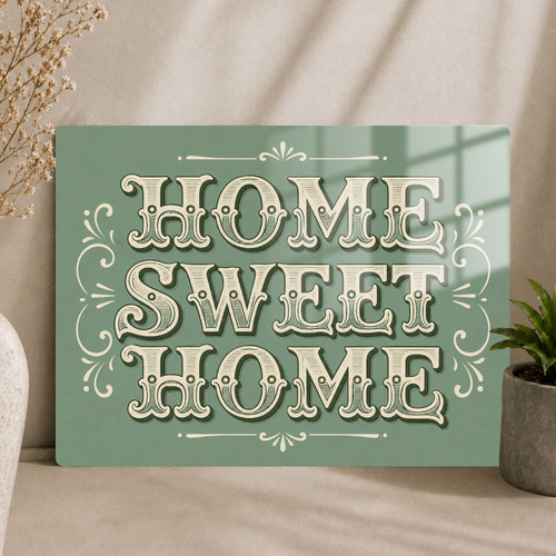 Home sweet metal sign - sweet,