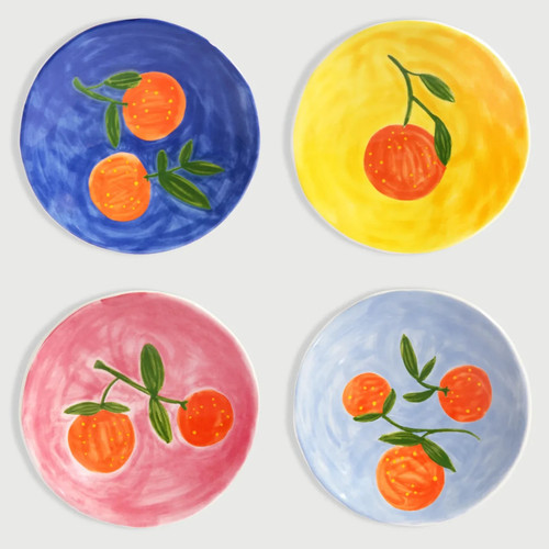 Side plate set oranges - plate,