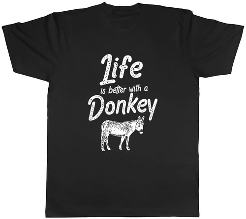 Funny donkey mens shirt life - funny, t-shirt