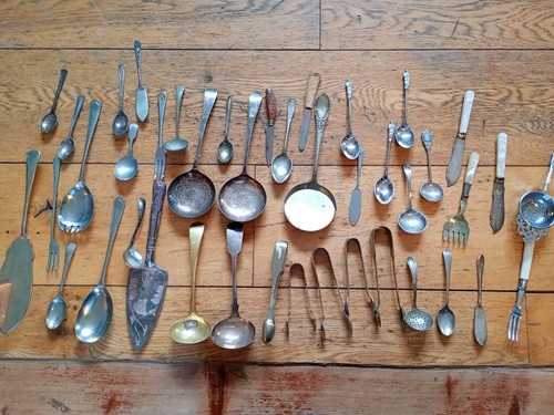 Vintage antique cutlery job - cutlery,