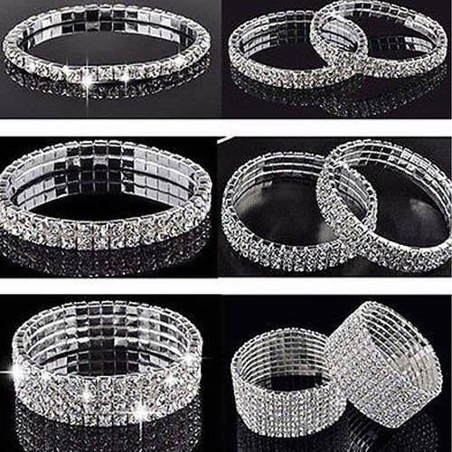 Diamante stretch bracelet - ,