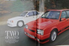 Original 1988 Autocar extract mag Twin Test VAUXHALL CAVALIER CALIBRE vs BELMONT