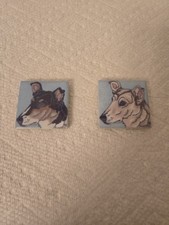 Pair Of Smooth Collie Magnets