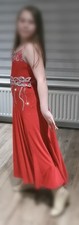 Red Ballroom Waltz Dress. Size
