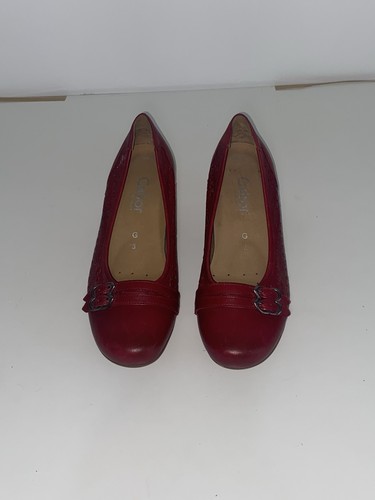 Gabor red leather ballet - red,