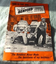 Vintage construction brochure Benford Concrete Mixers dated 1967