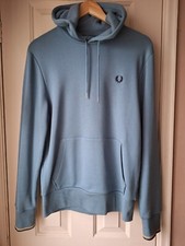 Fred Perry Hoodie. Ash Blue. Size S. RRP £95.