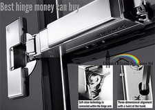 PACKS OF GRASS TIOMOS 120 KITCHEN DOOR SOFT CLOSE HINGE - ECCENTRIC ARM & PLATE