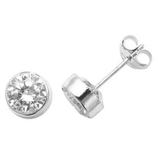 9CT WHITE GOLD EARRINGS 1.0CT