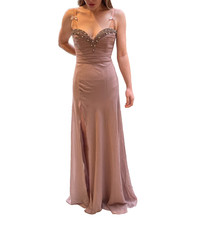 Dusty Pink Strapless Corseted