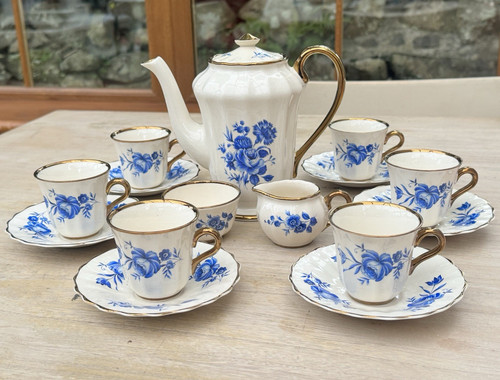 Wade england 14pc blue floral - england,