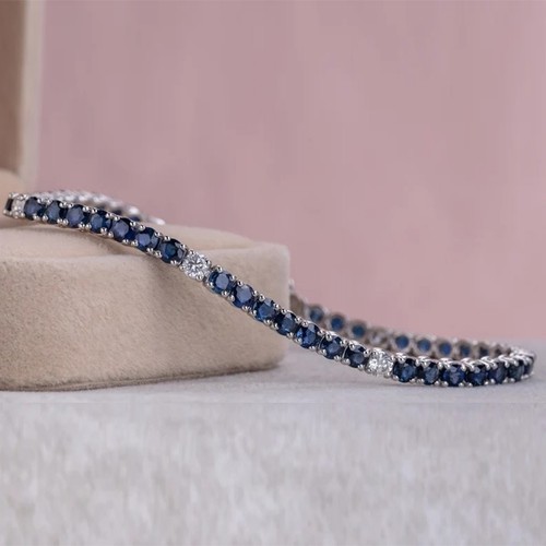 8ct round cut blue - cut, sapphire
