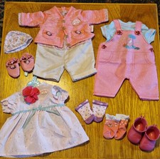Baby Annabell Clothing Bundle - Dungaress, Dress, Shoes, Socks Etc