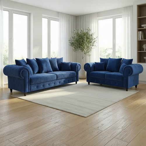 Luxury velvet sofa set 2 - velvet,