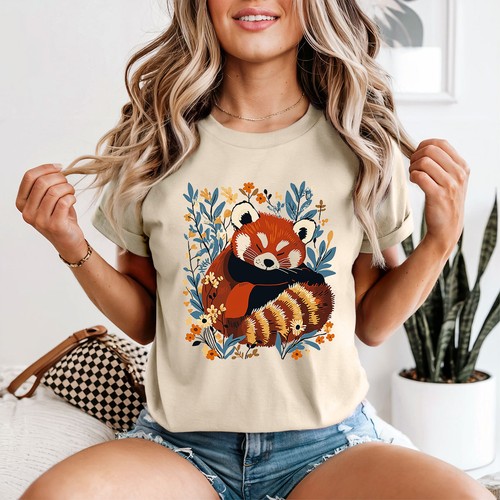 Sleeping red panda animal - panda,