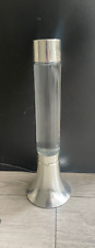 vintage  chrome and silver glitter lava lamp height 15 ins