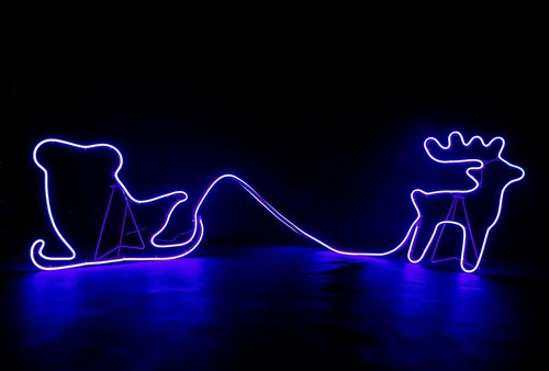 Neon rope lights silhouette - rope,