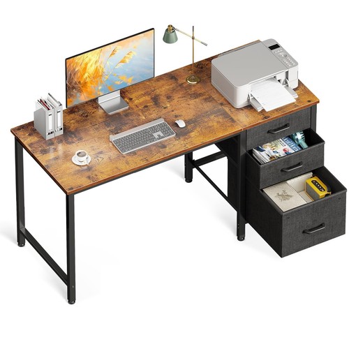 Computer desk with - with, drawers